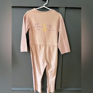 Zara Pink Long-Sleeve Jumpsuit